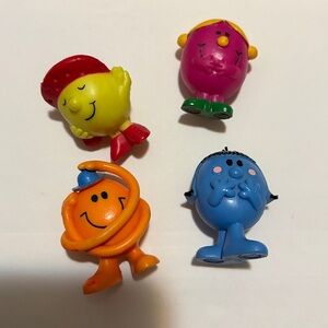 Vintage Mr. Men Little Miss PVC Figure Set of 4